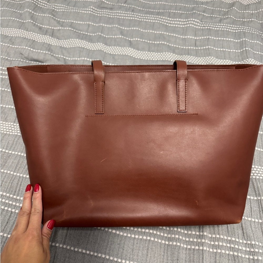 Madewell Brown Leather Tote Bag
